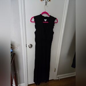 J. Jill Black Sleeveless V-Neck Maxi Gown